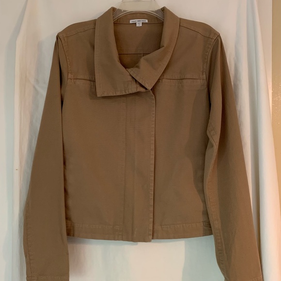 James Perse khaki canvas zip front jacket - Picture 1 of 10
